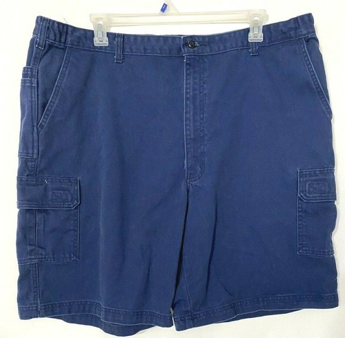 Navy Blue Denim Cargo Shorts - Size 