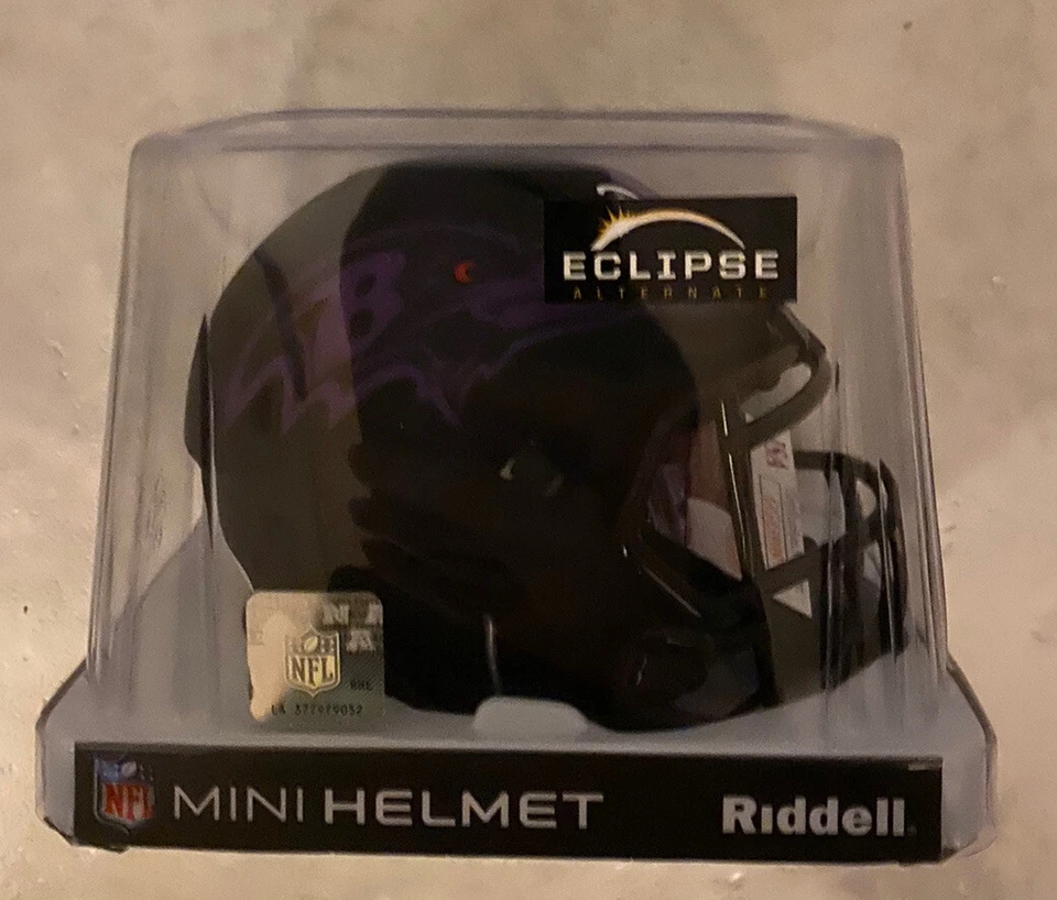 Ray Lewis Autographed Signed Baltimore Ravens Eclipse HOF Mini Helmet JSA COA - Image 2 of 4