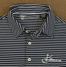 SWING JUICE COLLECTION Men Navy Blue Stretch Performance Golf Polo Shirt Small
