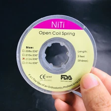 1 Roll Dental Orthodontic Niti Open Coil Spring Spool Dia.012 *030 " inch 914mm