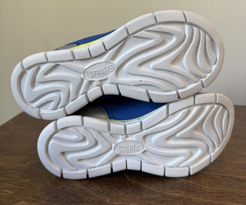 New Everlast Kmart NOS Youth Boys Athletic Shoes Blue Neon Green Size 1 Vintage - Picture 6 of 8