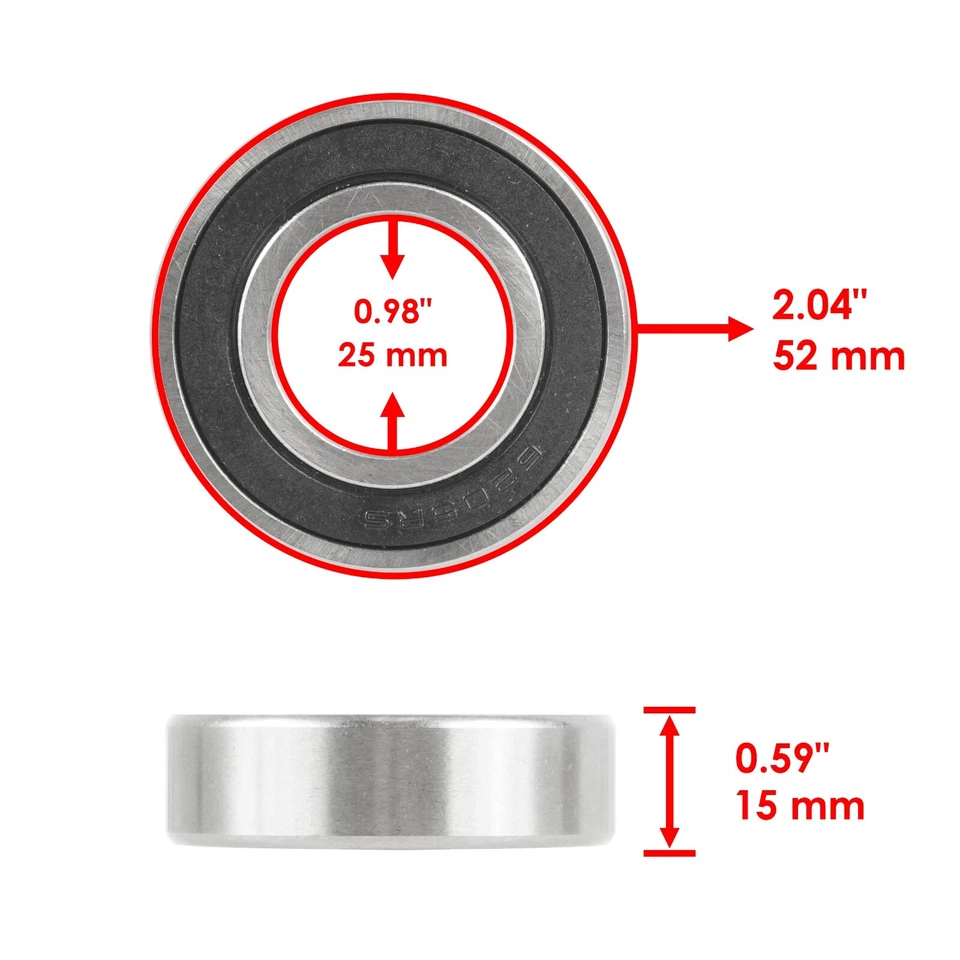 Rear Wheel Ball Bearings Seals Kit for Suzuki GS550E GS550Ef GS550Es 1983-1986 - Image 3 of 3