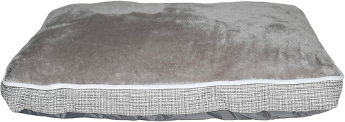 Cuscinone 4 Stagioni Per Cani E Gatti – Sfoderabile Con Zip, Lato Pile Invernale E Tessuto Waterproof Estivo – Misura 78x58 Cm In Grigio Chiaro, Adatto A Taglie Medie