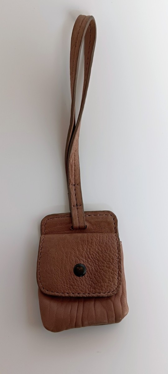 Free People Street Sounds Pod Clip Taupe Buttery Leather Ear Air Pod Holder View 2