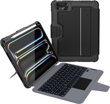 Nillkin iPad Pro 11 inch M5, 2025/M4,2024 Case with Detachable Keyboard, Black