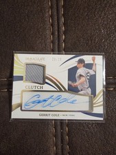 2021 Panini Immaculate Gerrit Cole #CCM-GC AU MEM /25