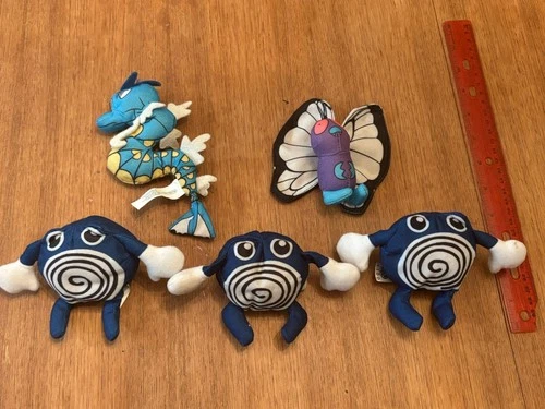 Vintage 1999 Pokémon Beanie Burger King Toys  Plush Lot Of 5 -  Nintendo