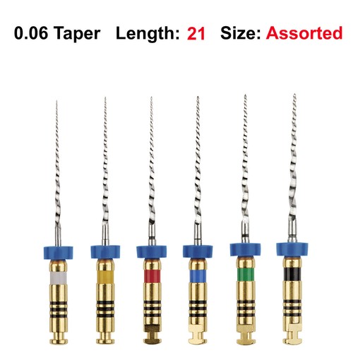 6 Pcs Dental Endo V Blue Engine Use Root Canal Rotary Files Taper 04/06 #15-40 - Afbeelding 12 van 13