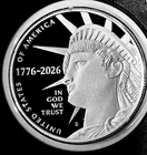 2026 S Silver Proof Half Dollar Enduring Freedom(1776-2026),Ships In a Snaplock