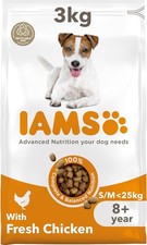 IAMS Senior Small Medium Complete Dry Dog Food Chicken 3kg with DentalCare Syste 4.21 per kilo