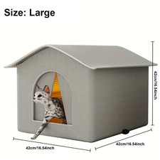 Water-Resistant Weatherproof Detachable Pet House Ideal for Cats Dogs in Outdoor