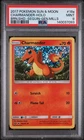 2017 POKEMON SUN & MOON BURNING SHADOWS #18A CHARMANDER-HOLO PSA 9