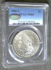1880 S MORGAN SILVER DOLLAR ~ PCGS MS64 ~ A NICE COIN.