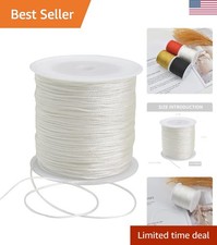 1mm x 100 Yards White Nylon Cord for Elegant Jewelry Making and Crafts