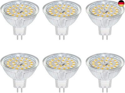 Akynite Leuchtmittel GU5.3 12V 5W LED Warmweiß 3000K, 120°, 500LM, GU5.3 35W 5