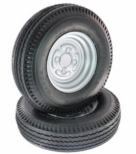 Produktbild - 2 Stück Anhängerrad Komplettrad Rad 5.00-10  79N , 135/85-10 LK 4x100 , DOT 2026