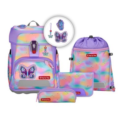 Step by Step Schulranzen-Set Cloud Flash Butterfly Luna 5-teilig 1 bis 4 Klasse