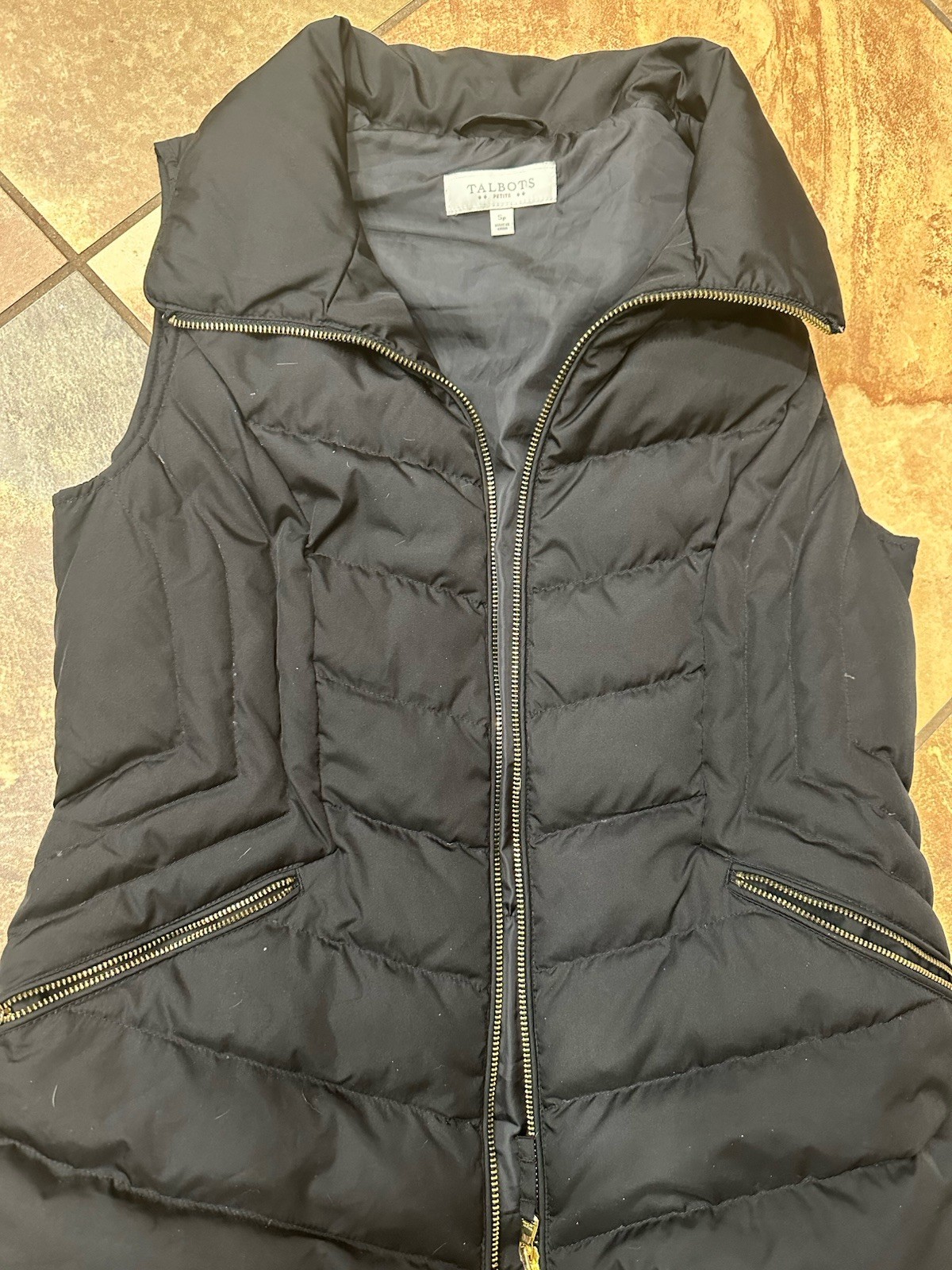 TALBOTS Black Quilted Polyester Down Filled Puffe… - image 4