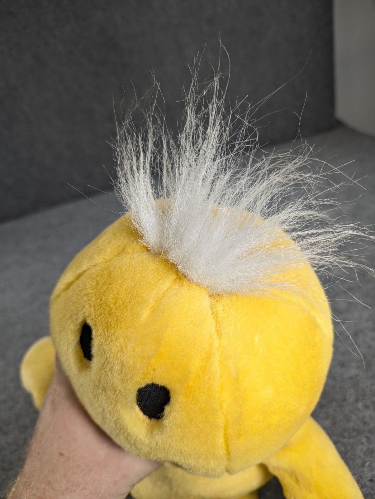 Vintage 14" Dan Dee Yellow Smiley Face Plush Tickle Tickle Wiggle Wiggle TESTED!