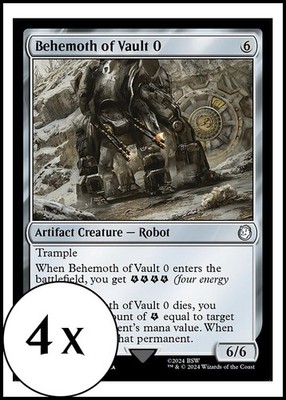 MTG - 4 x Behemoth of Vault 0 - Playset 4x x4 - Universes Beyond: Fallout
