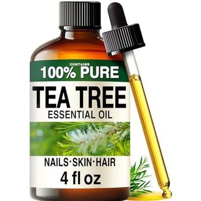 100% Pure & Natural Tea Tree Oil for Skin, Hair, Toenails, Aromatherapy, & Soap