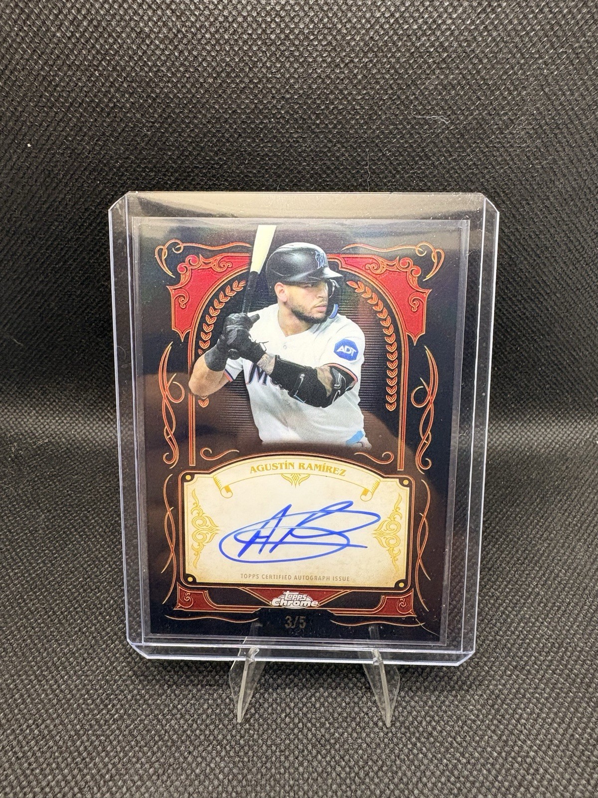 2026 Topps Chrome Baseball Ink Strokes Autograph Agustin Ramirez Red /5 IS-AR