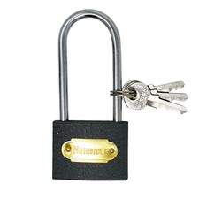 Padlock 50mm Cast Iron Outdoor Safety Security Long Shackle Lock 3 Keys