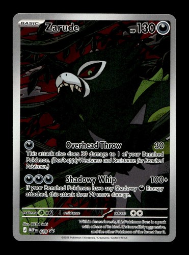 Zarude 088 Holo Promo ME: Mega Evolution Promo Pokemon Near Mint