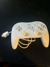 Official Nintendo Wii Pro Controller Classic White RVL-005 OEM TESTED
