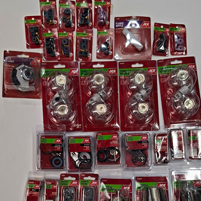 Ace DL-4 Faucet Repair Kit Lot, Washers Springs Screws Graphite Packing (9)