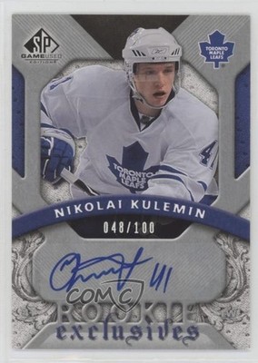 2008 SP Game Used Edition Rookie Exclusives 48/100 Nikolai Kulemin Auto RC d9r