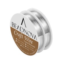 BEADNOVA 22 Gauge Wire for Jewelry Making Tarnish Resistant 0.6mm, Silver