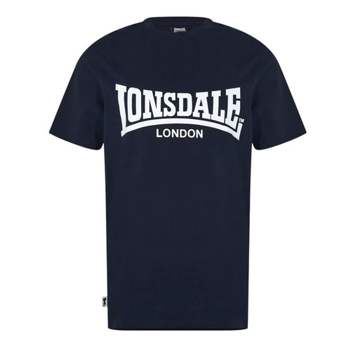 Lonsdale Mens T Shirts Essential Logo Crew Neck Short Sleeve Summer Pack of 2 - Picture 5 of 7