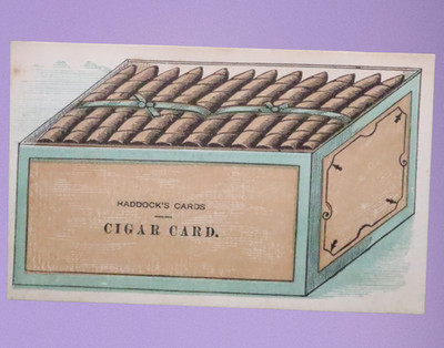 Rare Haddock's Cigar Card Trade Card Victorian Tobacco Advertising Ephemera