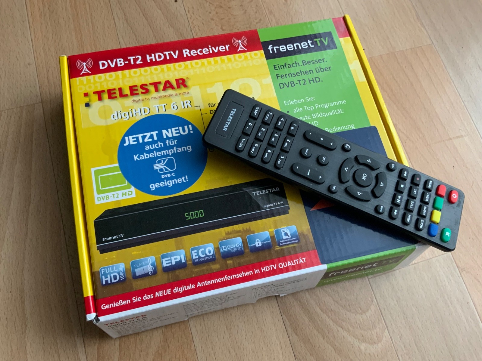 Telestar digiHD TT 6 IR DVB-T2 HD Receiver Freenet TV DVB-C