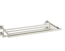 Kohler Purist K-14381-SN Wall Mounted Towel Rack Shelf Bathroom Polished Nickel