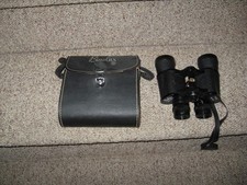Vintage Binolux 7x35 Binoculars w/ Leather Case Fully Coated Triple Tested