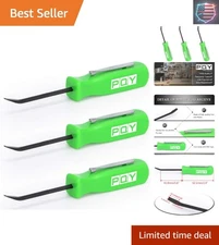 3pcs Lightweight Green Mini Pocket Pry Bar Set - Ideal for Mechanics