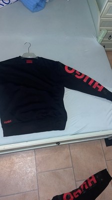 Hugo Boss Trainingsanzug Schwarz Rot Pulli Gr S Hose M