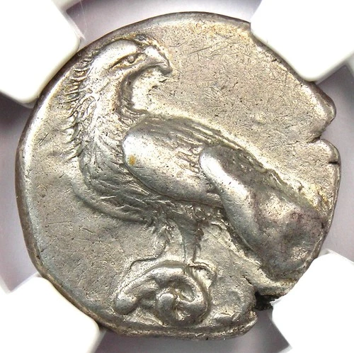 Bruttium Croton Silver Eagle AR Stater 425 BC - NGC Choice VF with Fine Style!