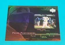 2000 Upper Deck Prime Performers #PP9 Sammy Sosa Chicago Cubs BASEBALL Card S