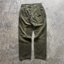 VTG USA MADE Ralph Lauren Polo Country green Corduroy Pants 34x32