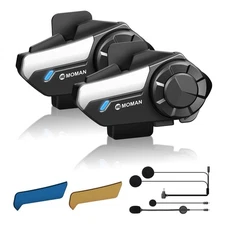 Moman Motorcycle Intercom, H2S【H2PRO Upgrade】 Motorbike Helmet Spe