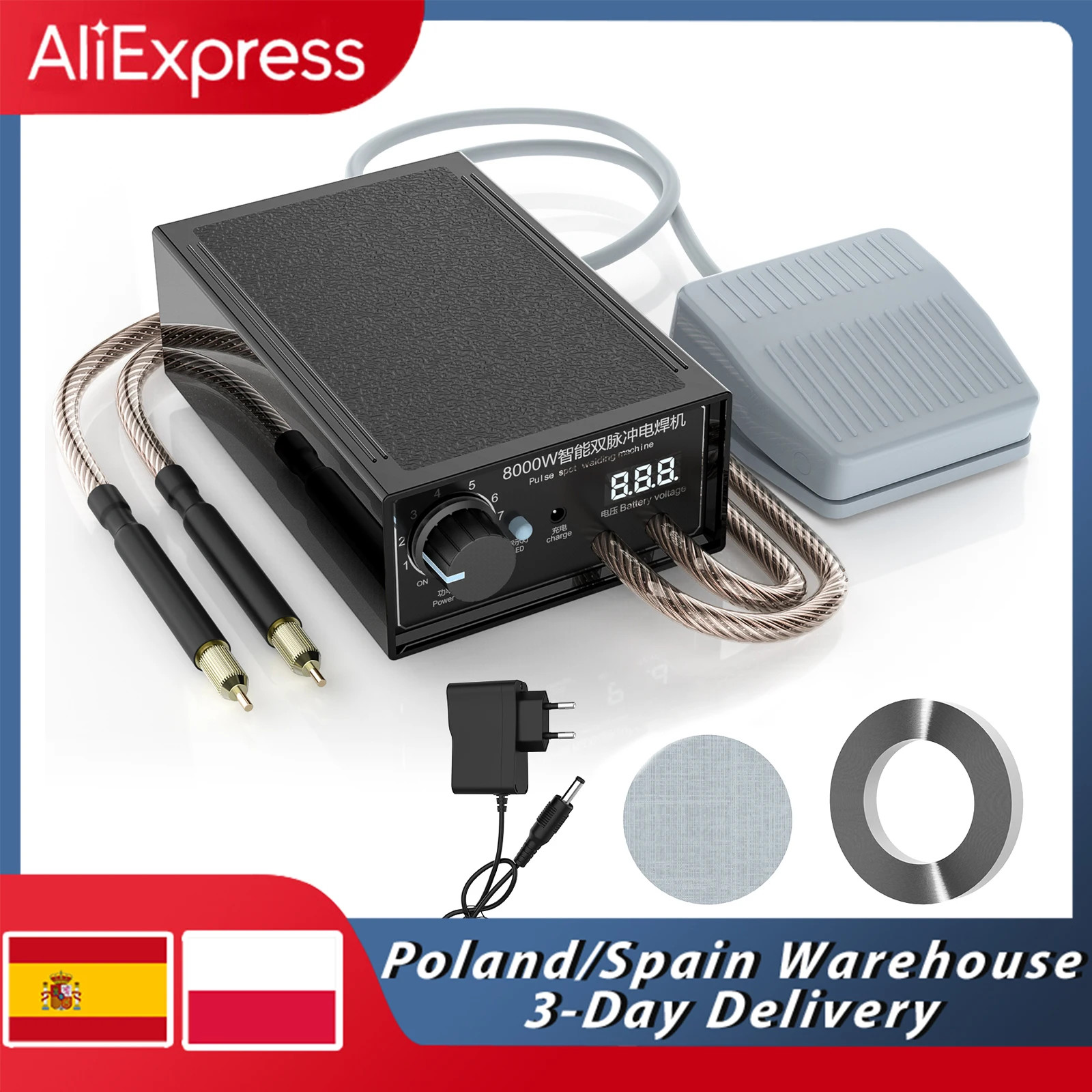 Soudeuse par points portable 8000W avec pédale de contrôle noire