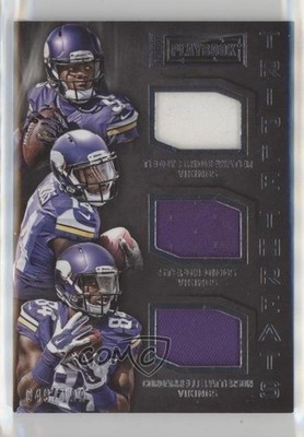 2015 Playbook Triple Threats Cordarrelle Patterson Stefon Diggs Rookie RC 0os1