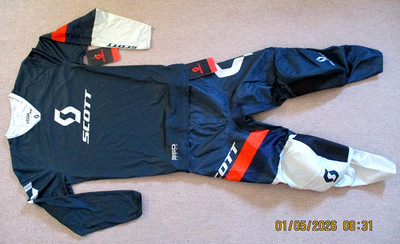 SCOTT Track 350 MX DH Combo Cross Enduro Hose Jersey Neu 32 M Blue Orange Ktm SX