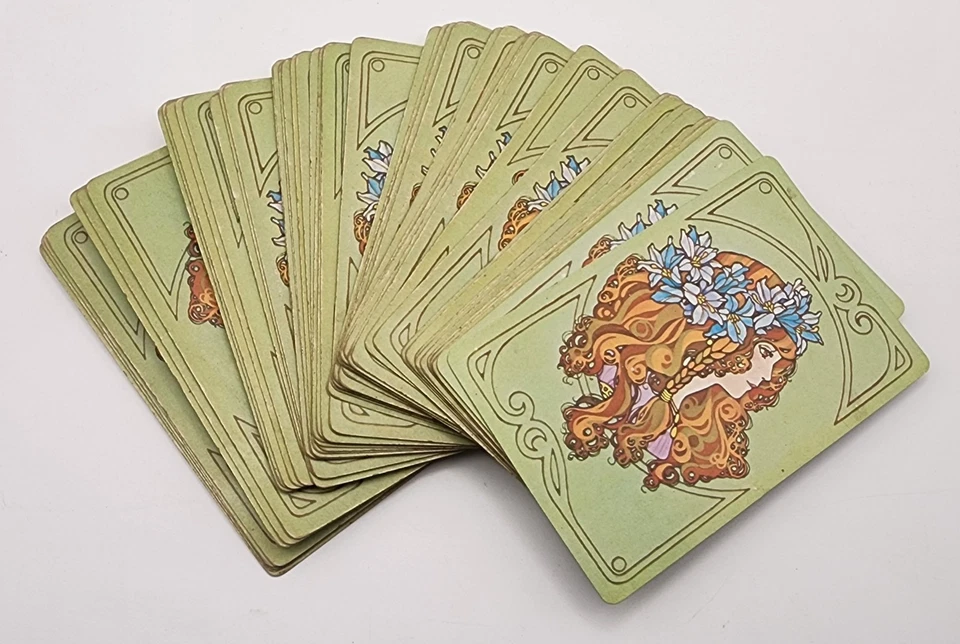 Vtg Hoyle Stancraft Cribbage Art Nouveau Cards Shopko Price Tag - Image 3 of 4