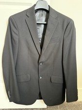 Kenneth Cole Reaction Men's Black Techni-Cole Slim-Fit Suit Jacket Size 34S
