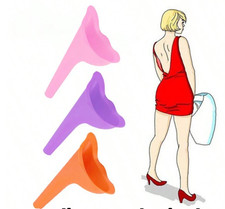 2Pcs Portable Female Ladies Urinal Funnel Camping Travel Toilet Stand Pee Device