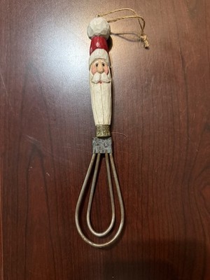 Vintage Eddie Walker Santa Whisk Christmas Ornament Tall Holiday Decor